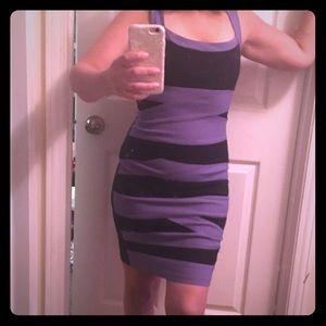 2/$25 Bodycon dress black and purple